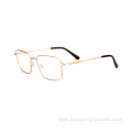 New Handcraft Classical Full Rim Rectangle Metal Optical Frames Corrective Eyewear